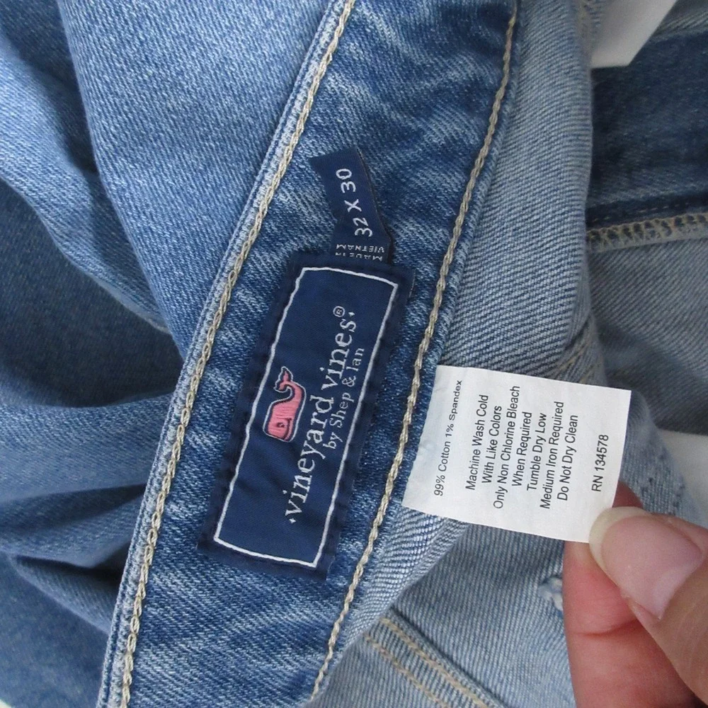 Vineyard Vines Jeans Men 32x30 Straight Leg Light Wash Capsule WardrobeNWT‎